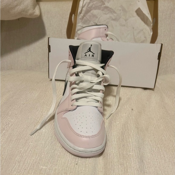 Women’s Nike Air Jordans 1 Mid - Barely Rose - Picture 11 of 13